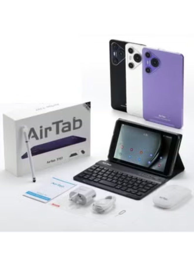 AIR TAB T707 Smart Tablet with Arabic Keyboard | 7-Inch FHD Display | 16GB RAM + 1TB Storage | 8000mAh Battery | Slim Lightweight Black Tablet for Study, Work & Entertainment - Image 1